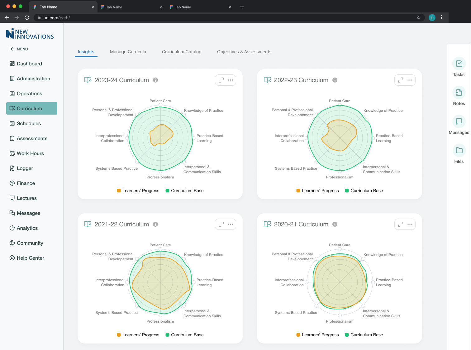 Curriculum Dashboard